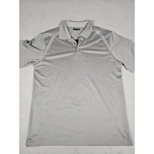 Callaway Mens XXL Polo Shirt Gray Geometric Striped Pattern Performance Golf